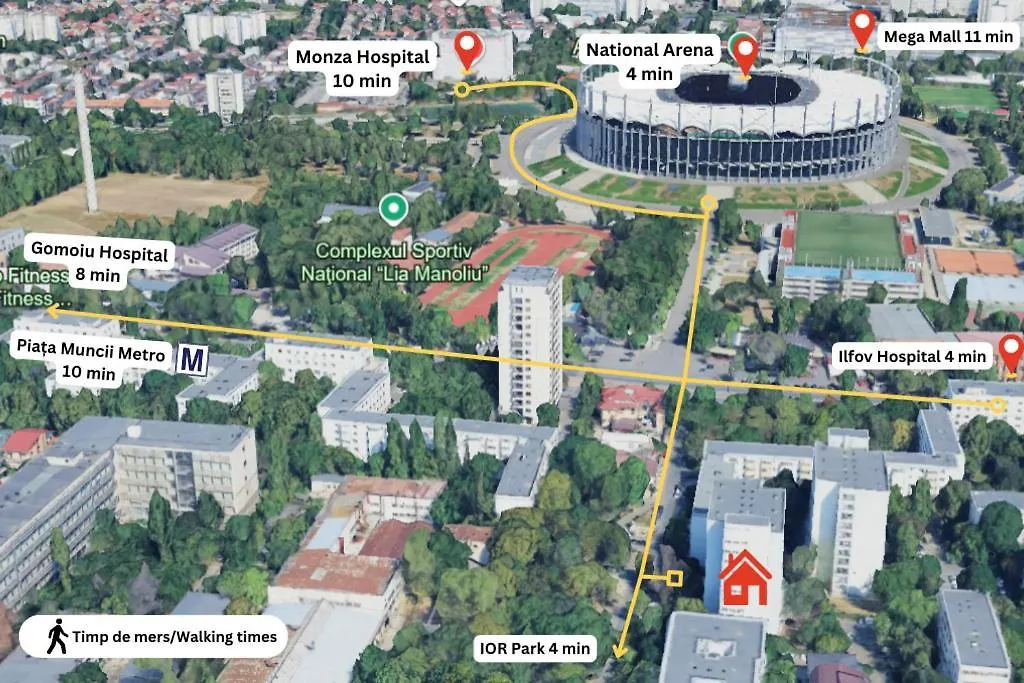 Apartment Premium Studio Next To National Arena & Park Bucharest Romania